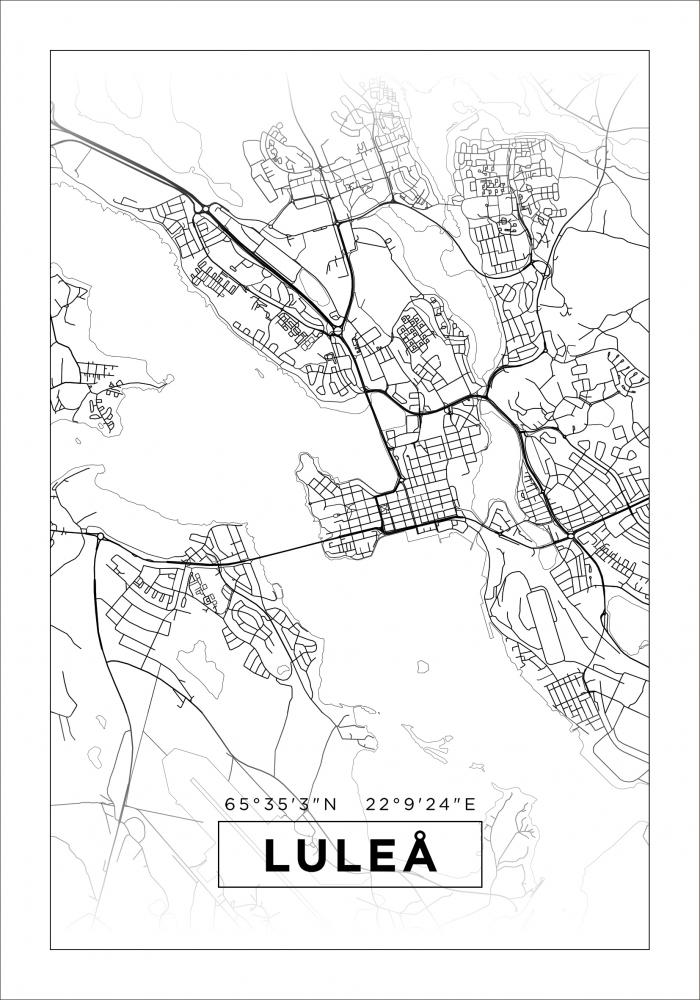 Bildverkstad Map - Lule - White Poster
