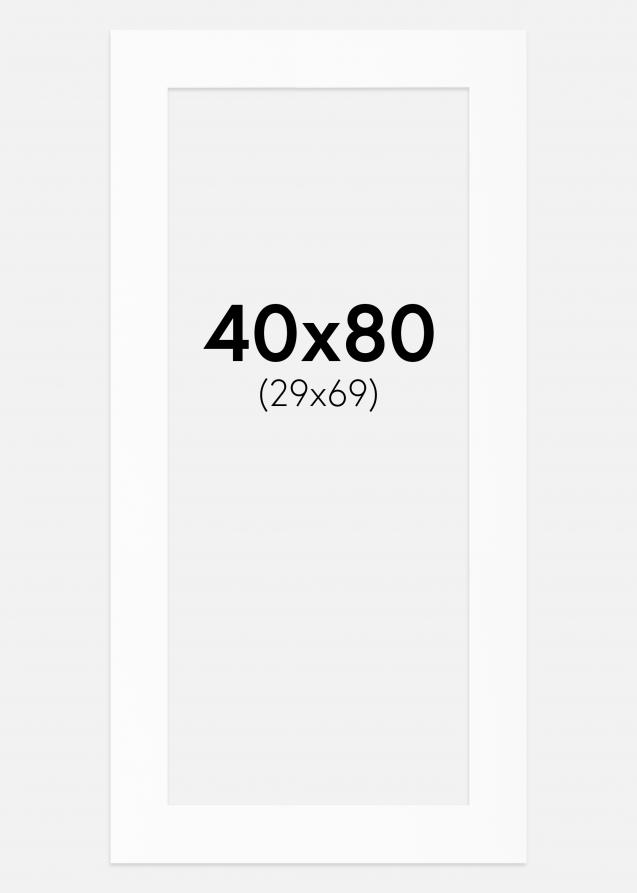Artlink Passepartout Weiß Standard (weißer Kern) 40x80 cm (29x69)