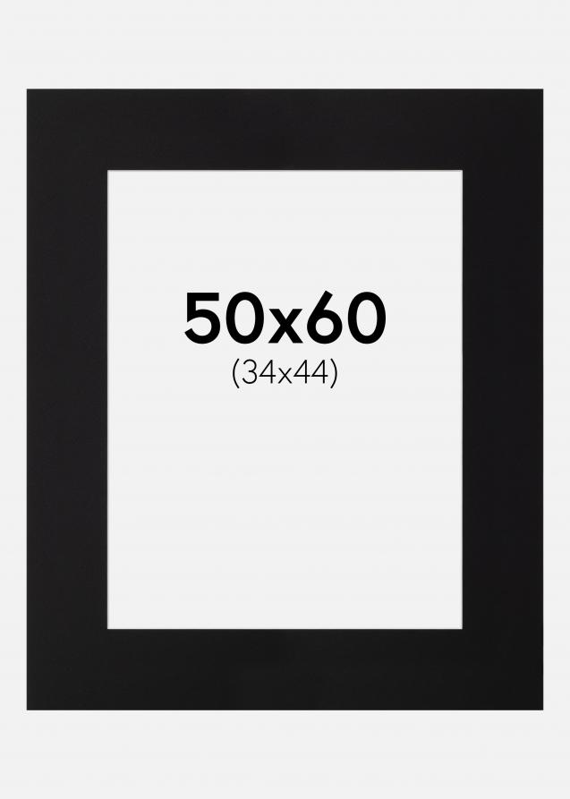 Artlink Passepartout Schwarz Standard (weißer Kern) 50x60 cm (34x44)
