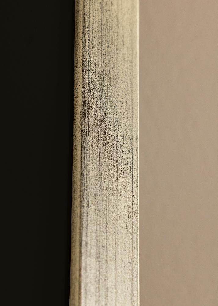 Ram med passepartou Rahmen Stilren Silber 70x100 cm - Passepartout Schwarz 62x93 cm