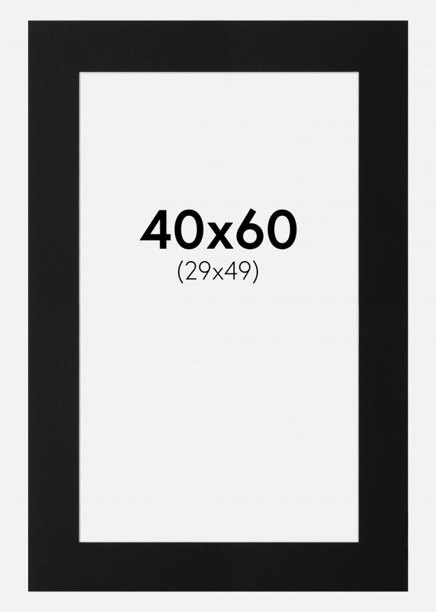 Artlink Passepartout Schwarz Standard (weißer Kern) 40x60 cm (29x49)