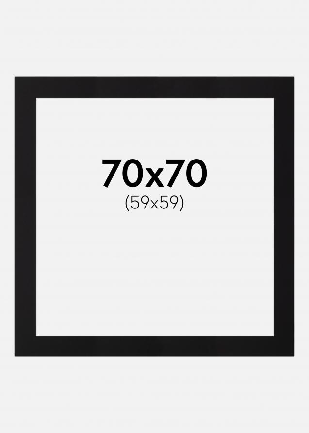 Artlink Passepartout Schwarz Standard (weißer Kern) 70x70 cm (59x59)