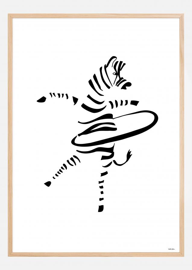 Bildverkstad Hula Hoop Zebra Poster