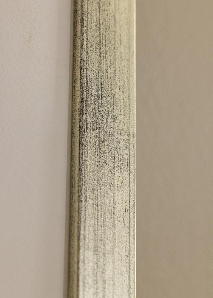 Ram med passepartou Rahmen Stilren Silber 60x60 cm - Passepartout Wei 50x50 cm