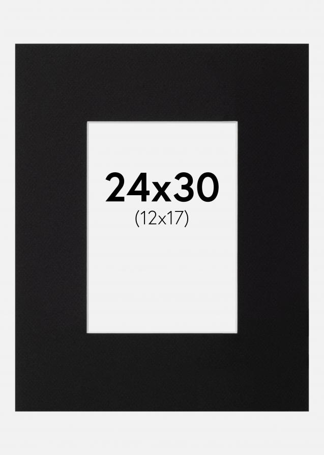 Galleri 1 Passepartout XL Schwarz (weißer Kern) 24x30 cm (12x17)