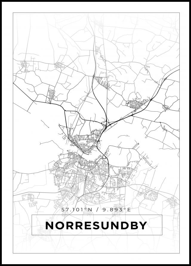 Bildverkstad Map - Norresundby - White