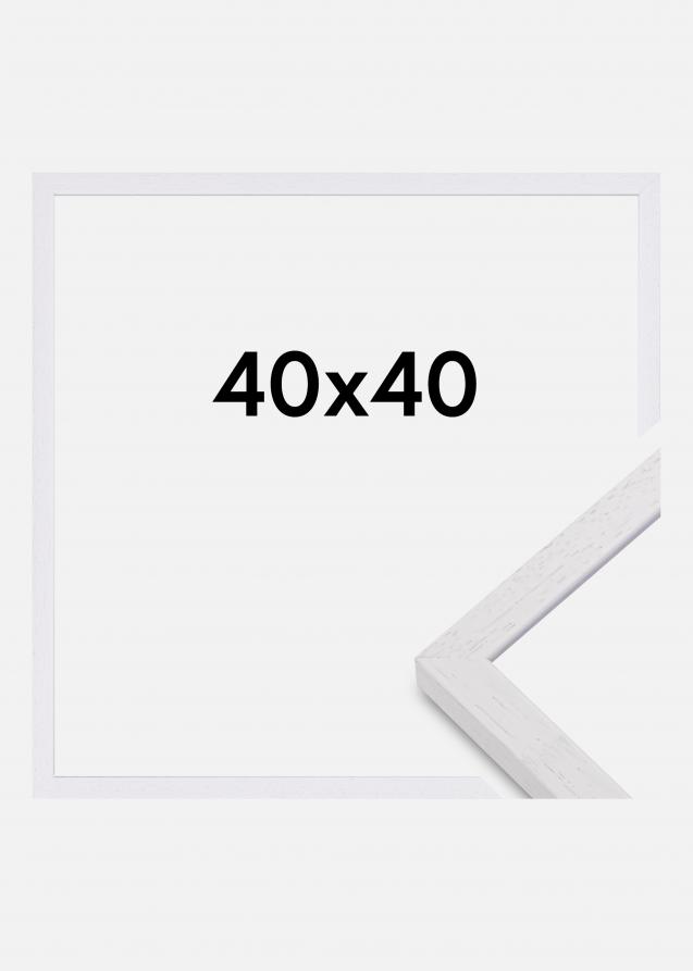 Mavanti Bilderrahmen Glendale Matt Antireflexglas Weiß 40x40 cm