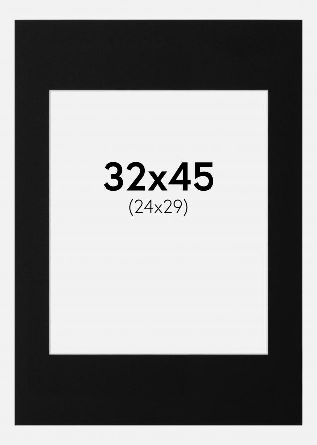 Artlink Passepartout Schwarz Standard (weißer Kern) 32x45 cm (24x29)
