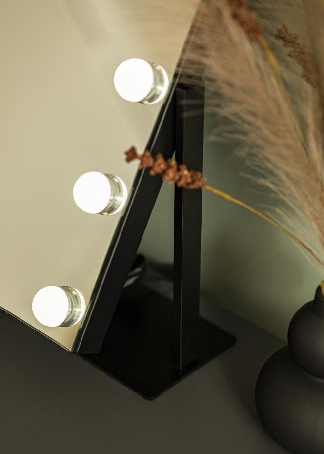 KAILA KAILA Kosmetikspiegel Soft Corner LED Schwarz 60x52 cm