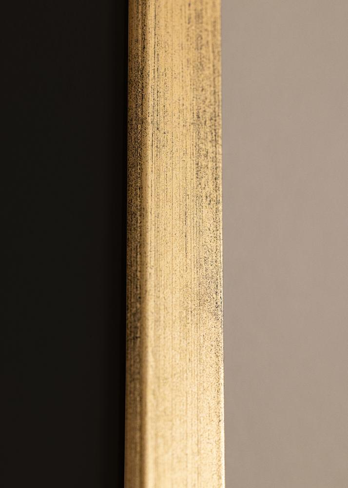 Ram med passepartou Rahmen Stilren Gold 70x100 cm - Passepartout Schwarz 62x93 cm