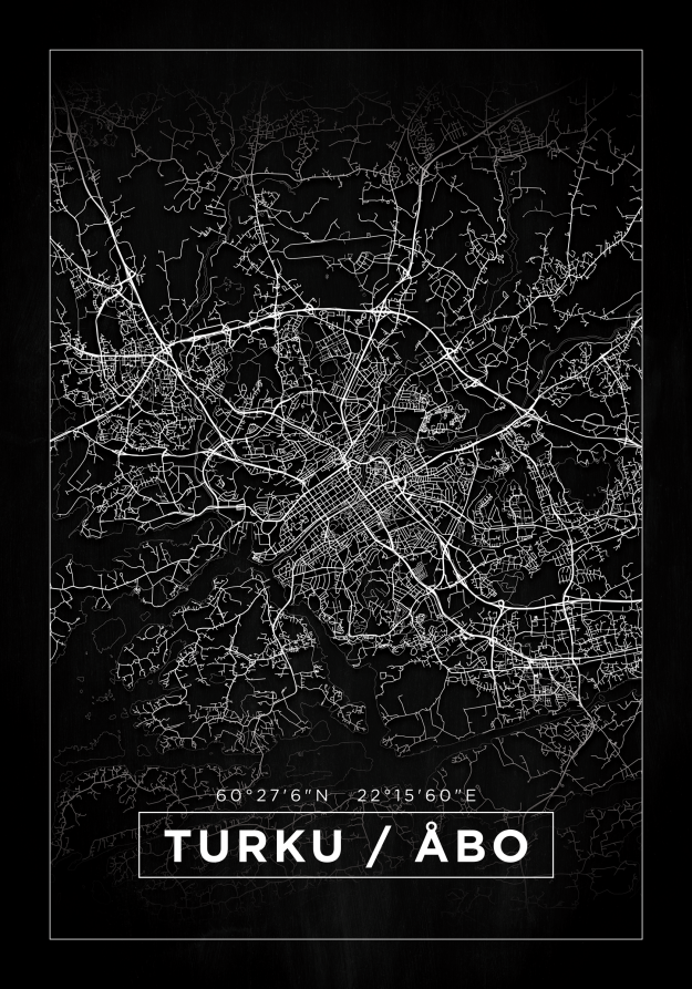 Bildverkstad Map - Turku / Åbo - Black
