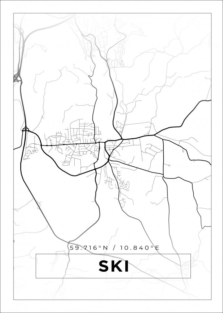 Bildverkstad Map - Ski - White