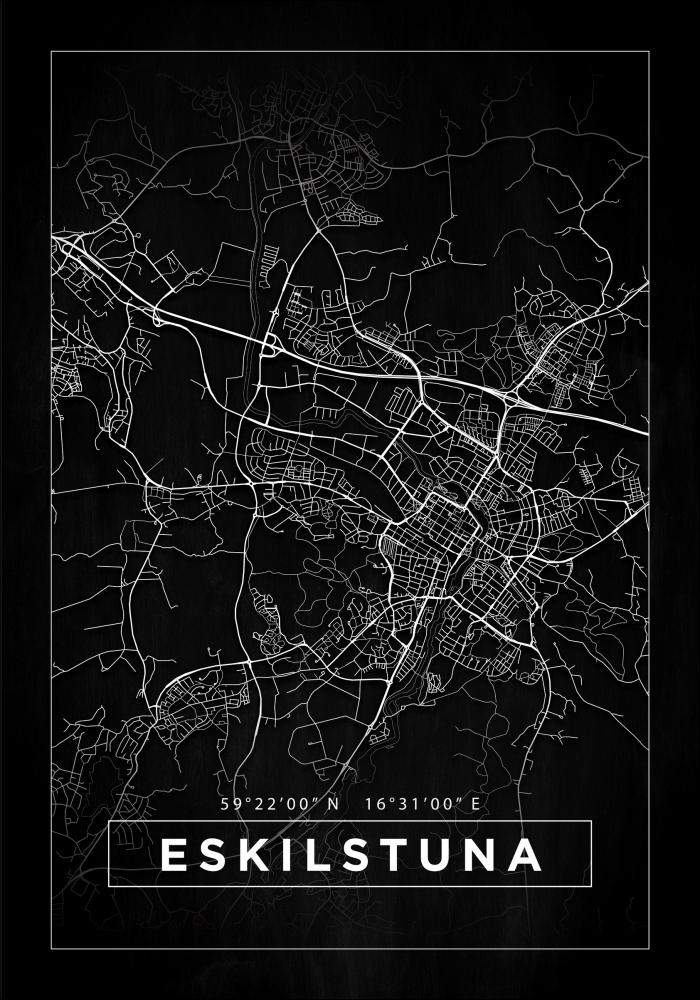 Bildverkstad Map - Eskilstuna - Black Poster
