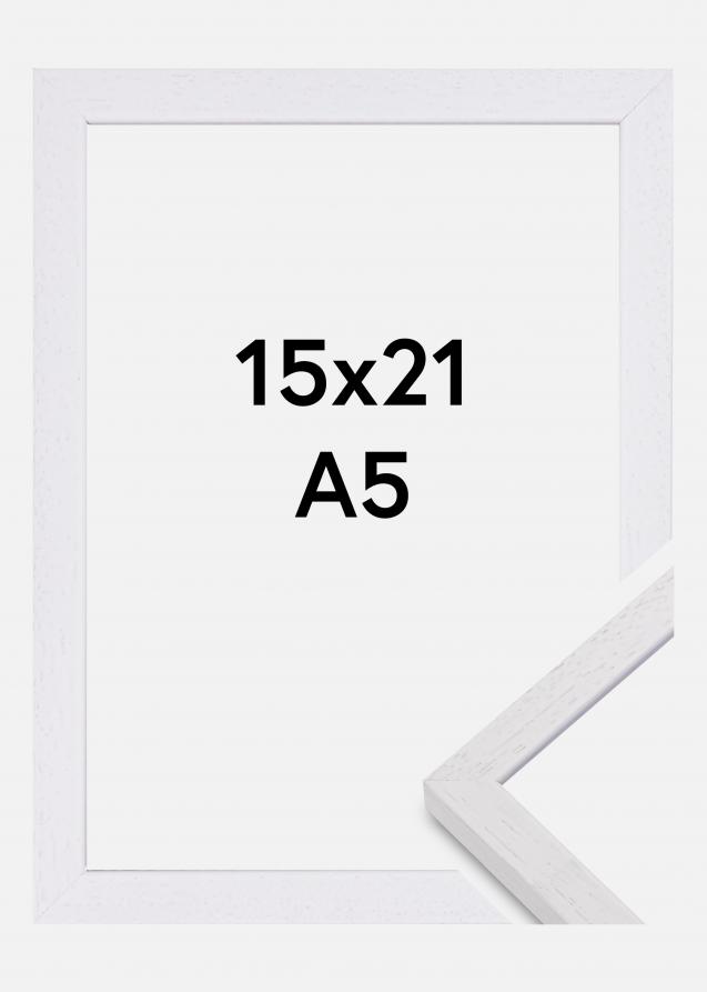 Mavanti Bilderrahmen Glendale Matt Antireflexglas Weiß 15x21 cm (A5)