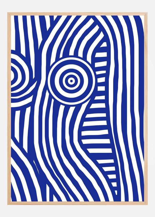 Bildverkstad Front Blue and White Striped Nude Poster