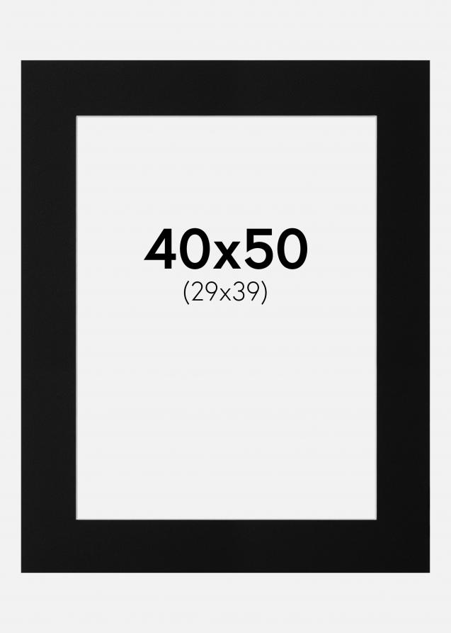 Artlink Passepartout Schwarz Standard (weißer Kern) 40x50 cm (29x39)