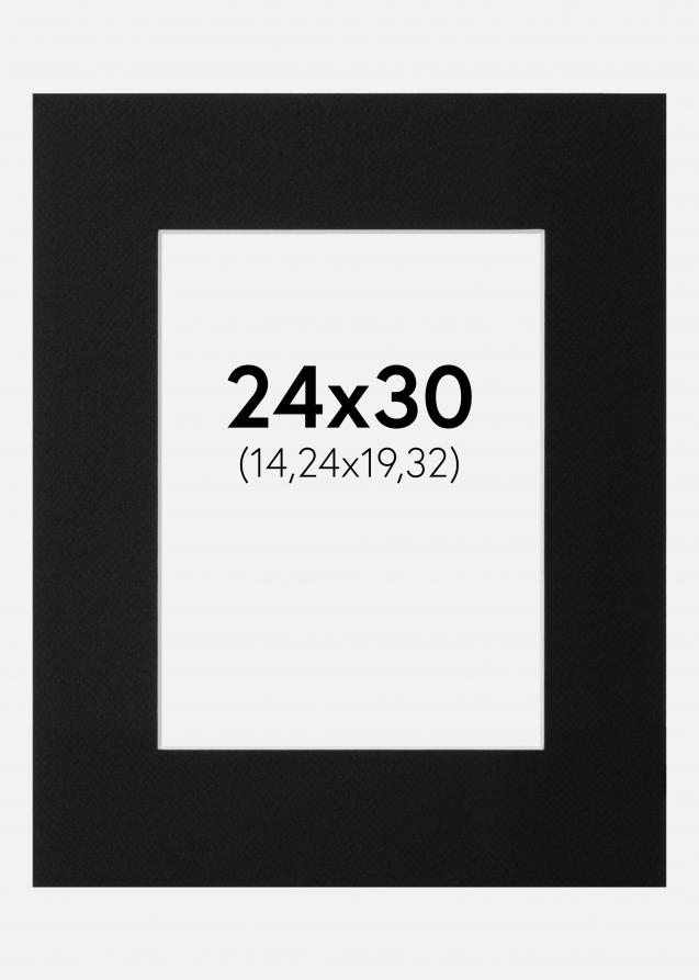 Galleri 1 Passepartout Canson Schwarz (weißer Kern) 24x30 cm (14,24x19,32)