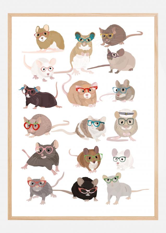 Bildverkstad Mice In Glasses Poster