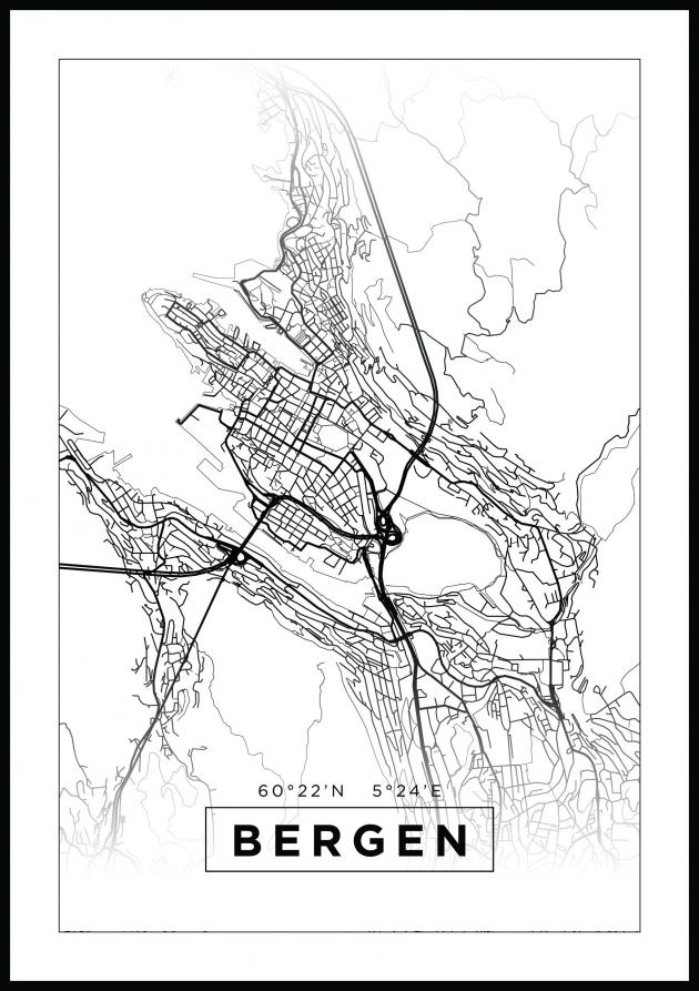 Bildverkstad Map - Bergen - White