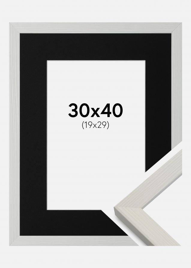 Artlink Passepartout Schwarz Standard (weißer Kern) 30x40 cm (19x29)