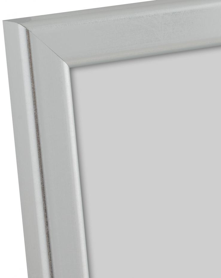 HHC Distribution Rahmen Slim Matt Antireflexglas Silber 40x50 cm