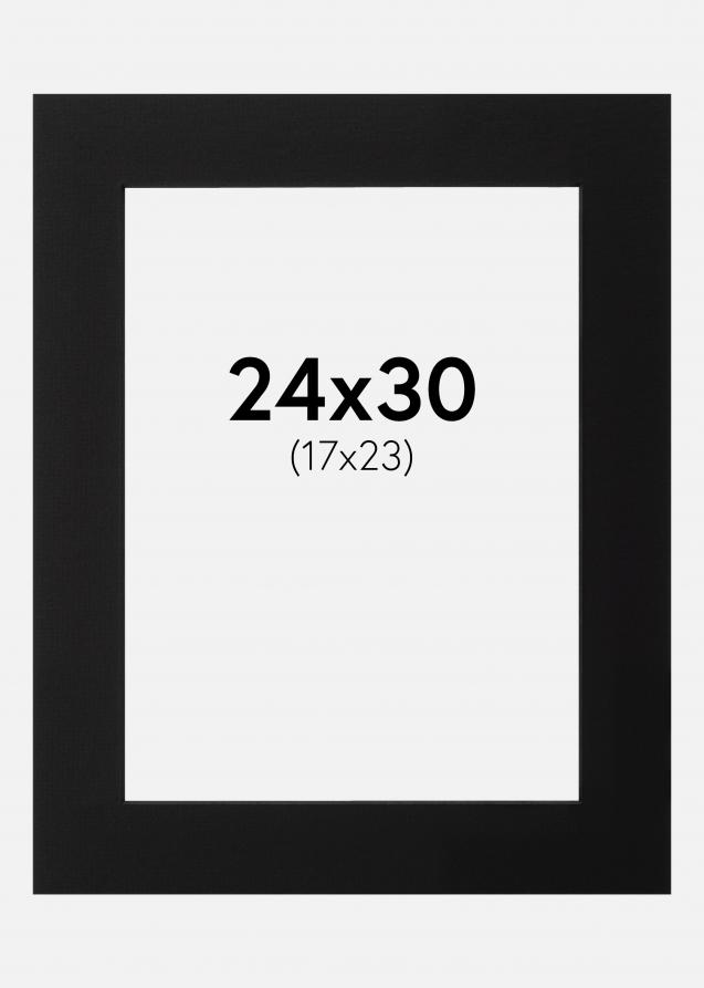 Galleri 1 Passepartout Schwarz (schwarzer Kern) 24x30 cm (17x23)