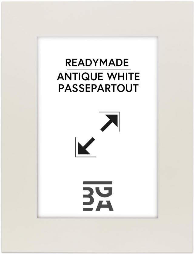 Konstlist Crescent Passepartout Antique White (weißer Kern) 20x30 cm (14x19,5)