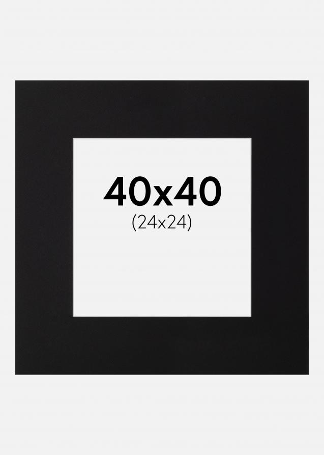 Artlink Passepartout Schwarz Standard (weißer Kern) 40x40 cm (24x24)