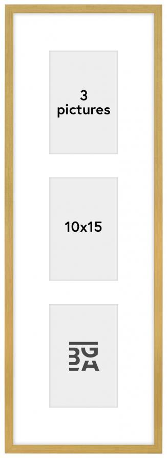 Galleri 1 Edsbyn Collage-Rahmen IV Gold - 3 Bilder (10x15 cm)