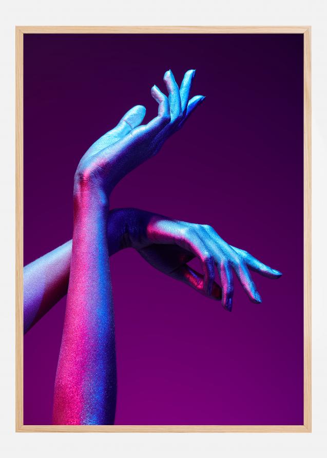 Bildverkstad Purple Hands Poster
