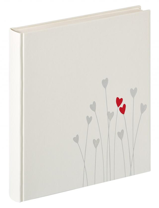 Walther Herz Hochzeitsalbum Weiß - 28x30,5 cm (50 weiße Seiten / 25 Blatt)