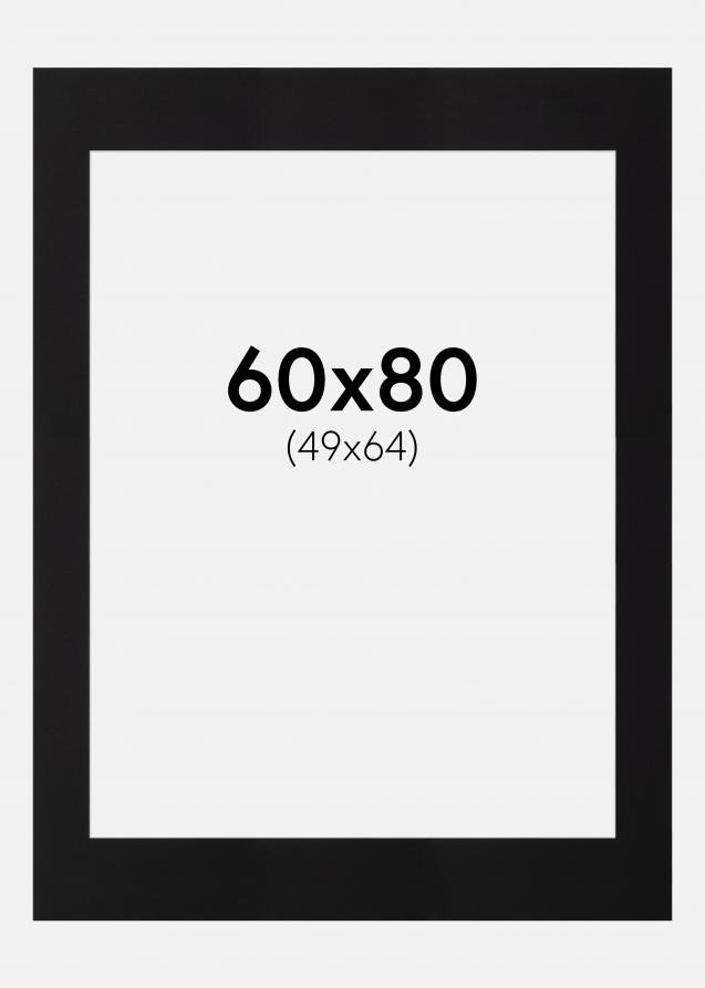 Artlink Passepartout Schwarz Standard (weißer Kern) 60x80 cm (49x64)