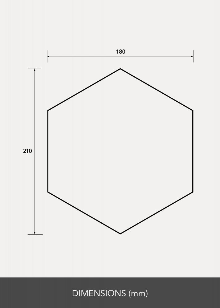 BGA Spiegel Set Hexagon 18x21 cm - 5 St