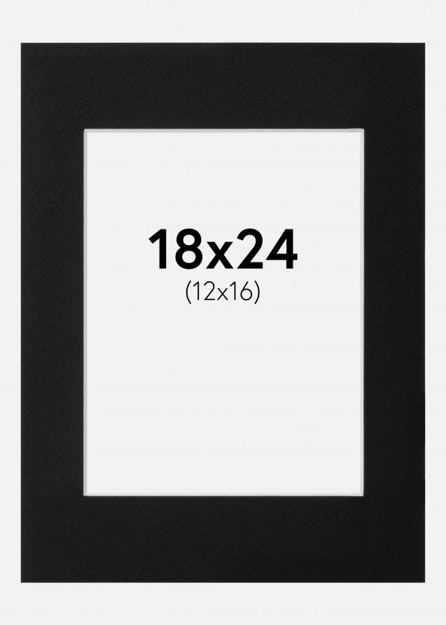 Artlink Passepartout Schwarz Standard (weißer Kern) 18x24 cm (12x16)