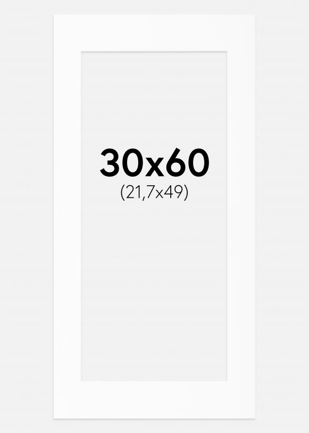Artlink Passepartout Weiß Standard (weißer Kern) 30x60 cm (21,7x49)
