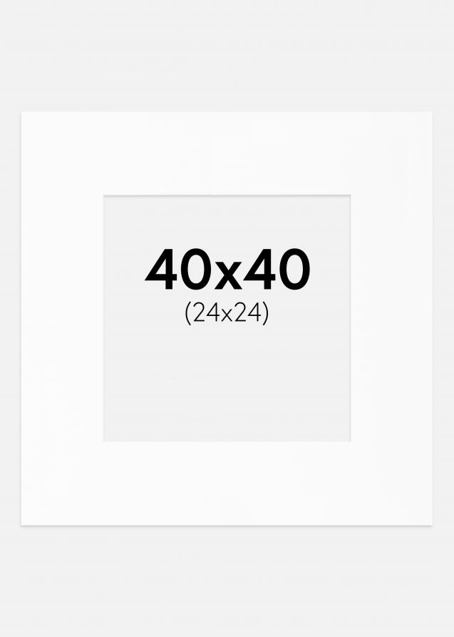 Artlink Passepartout Weiß Standard (weißer Kern) 40x40 cm (24x24)