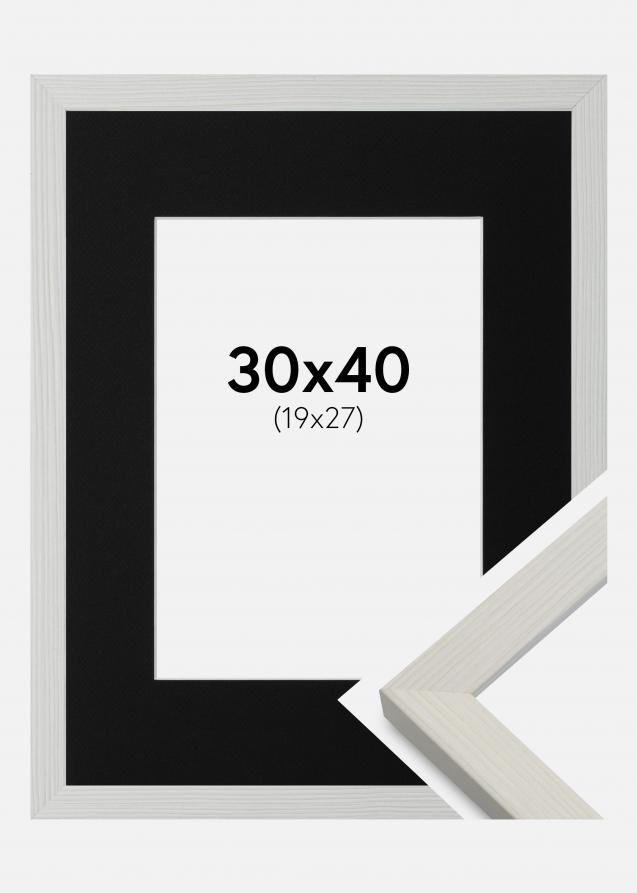 Artlink Passepartout Schwarz Standard (weißer Kern) 30x40 cm (19x27)