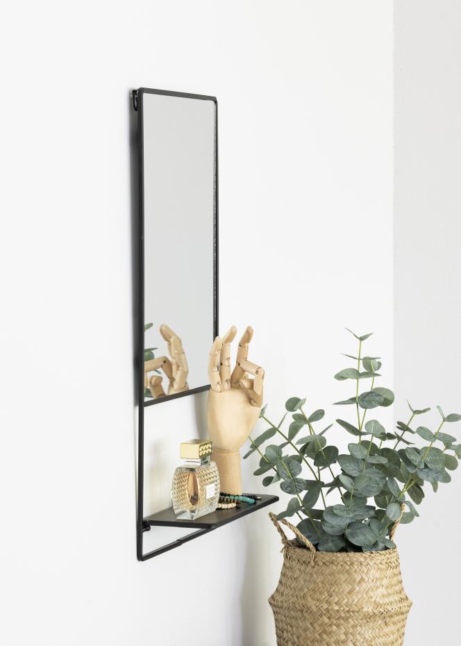 KAILA KAILA Spiegel mit Ablage - Schwarz 31x60 cm