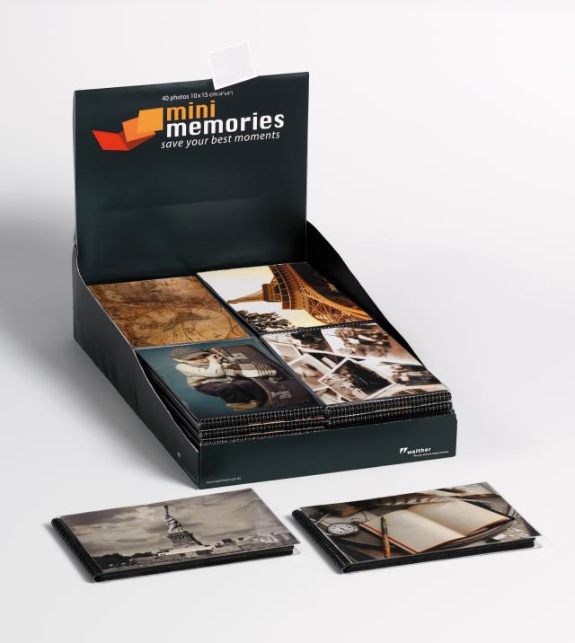 Walther Mini Memories Album Travel 6 Varianten - 40 Bilder 10x15 cm - 36-pack