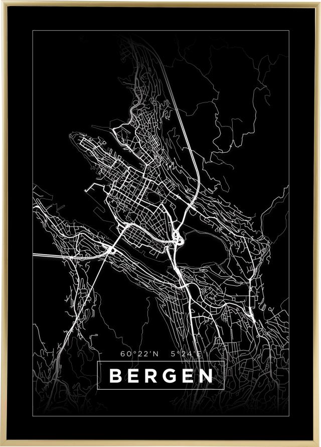 Bildverkstad Map - Bergen - Black