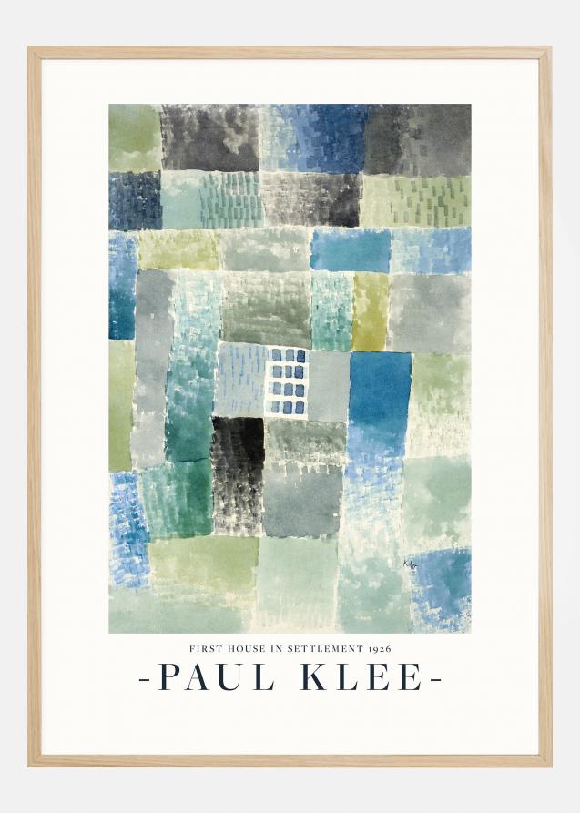 Bildverkstad Paul Klee - First House in a Settlement 1926 Poster
