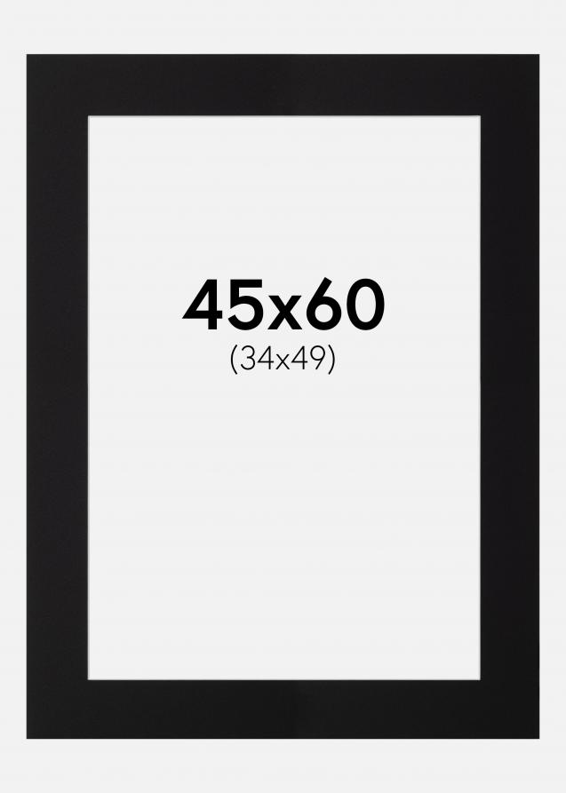 Artlink Passepartout Schwarz Standard (weißer Kern) 45x60 cm (34x49)