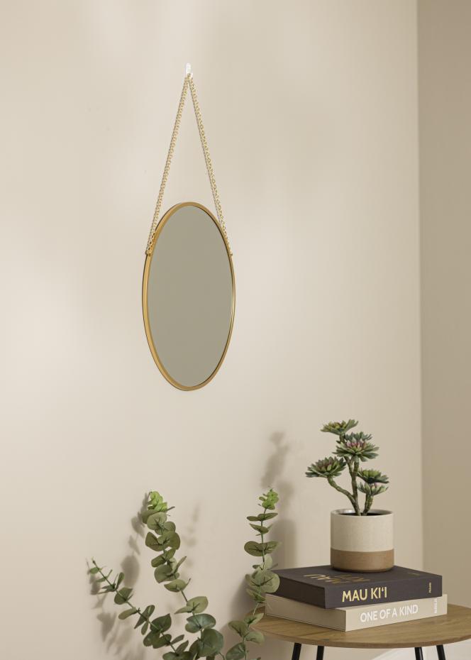 Artlink Runder Spiegel Modern Gold 41 cm 