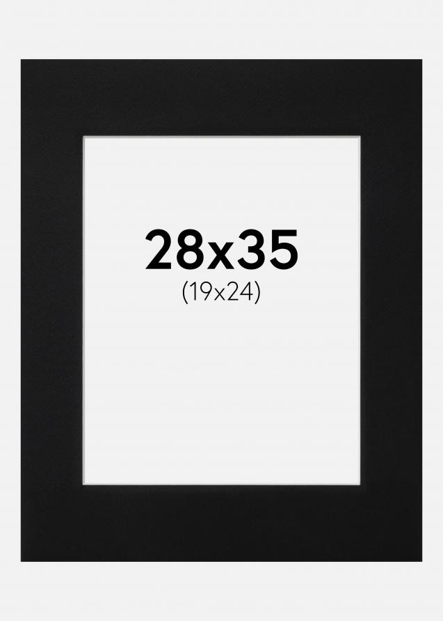 Artlink Passepartout Schwarz Standard (weißer Kern) 28x35 cm (19x24)