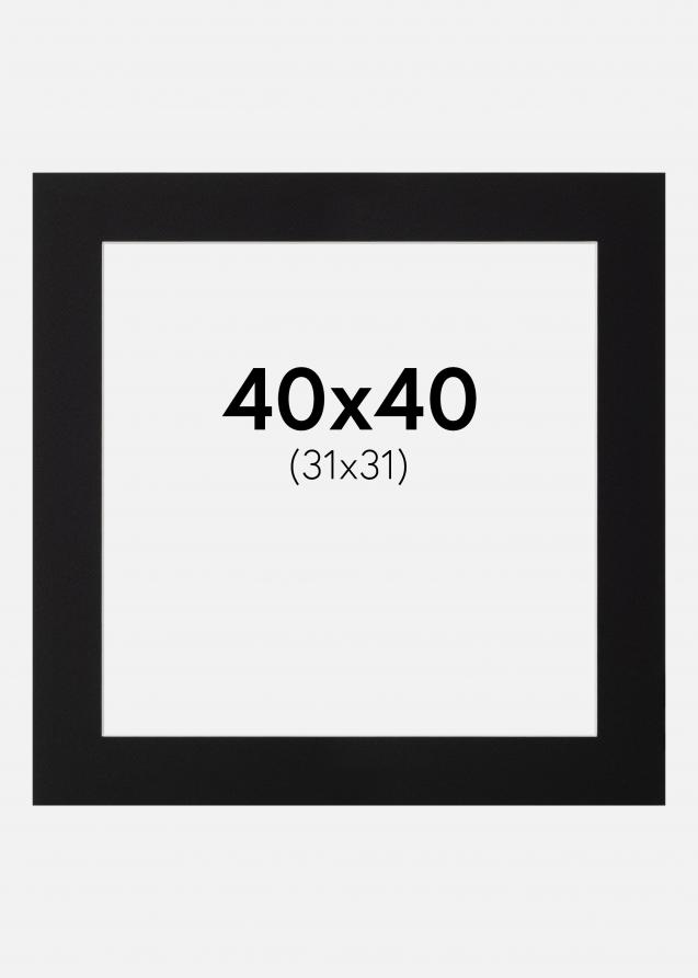 Artlink Passepartout Schwarz Standard (weißer Kern) 40x40 cm (31x31)