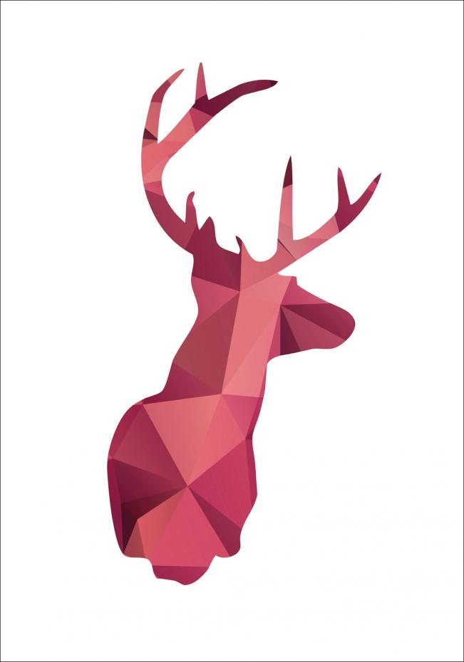 Bildverkstad Deer - Burgundy Poster