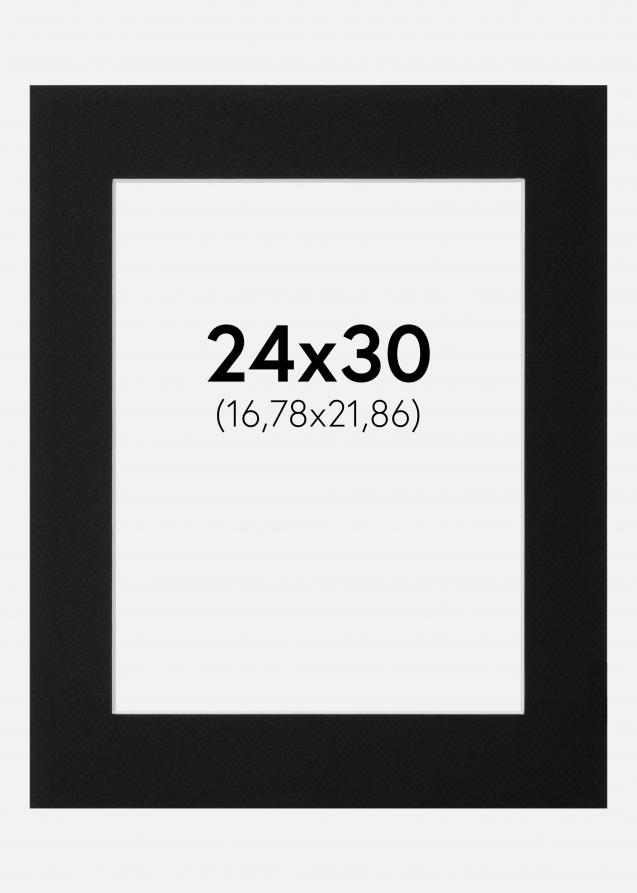Artlink Passepartout Schwarz Standard (weißer Kern) 24x30 cm (16,78x21,86)
