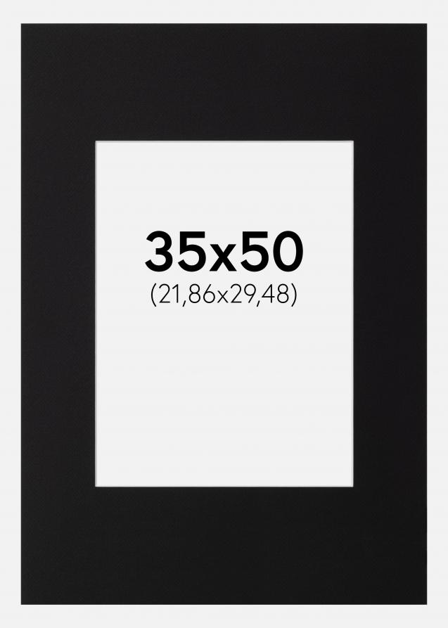 Artlink Passepartout Schwarz Standard (weißer Kern) 35x50 cm (21,86x29,48)