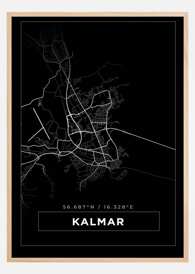 Bildverkstad Map - Kalmar - Black Poster