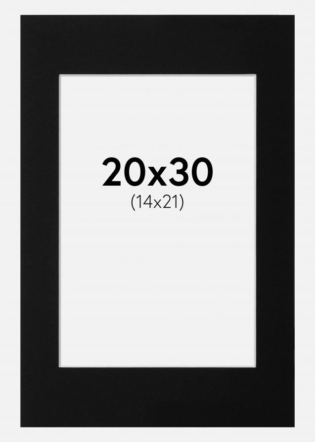 Artlink Passepartout Schwarz Standard (weißer Kern) 20x30 (14x21)